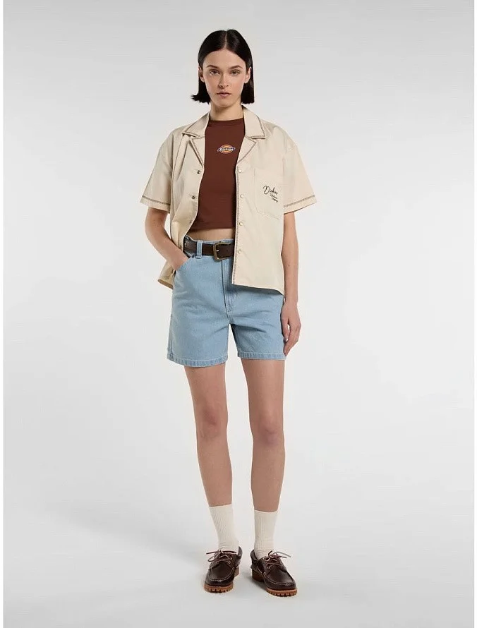 Шорты женские Dickies Denim Short W Vintage Aged Blue