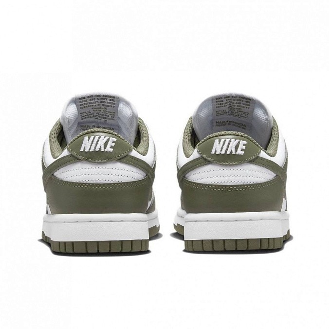 Кроссовки женские Nike Dunk Low White/Medium Olive/White