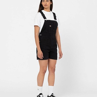 Комбинезон женский Dickies Duck Canvas Short Bib W Stone Washed Black